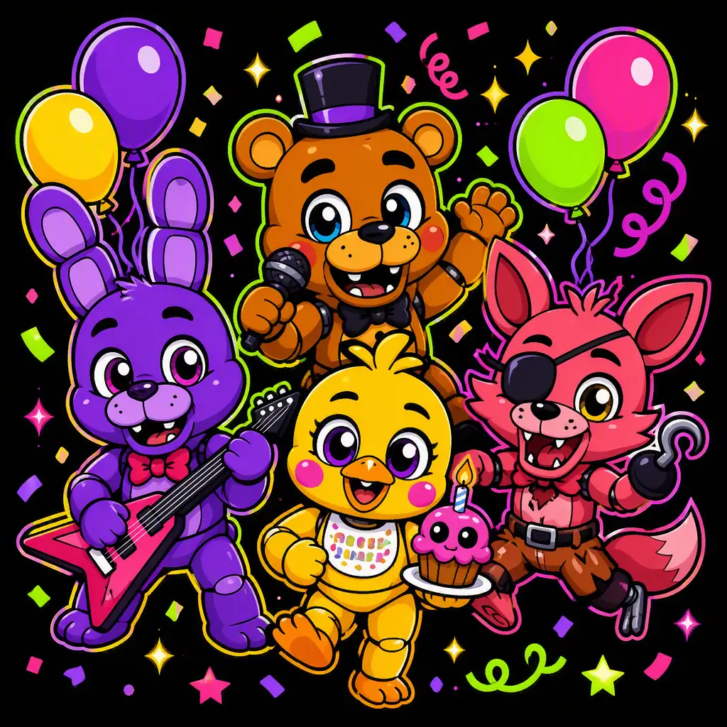 FNAF World — the whole animatronic crew